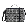Black And White Ethnic Boho Print Shoulder Strap Bible Bag