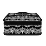 Black And White Ethnic Boho Print Small Lunch Bag