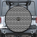 Black And White Ethnic Boho Print Tire Cover With Camera Hole
