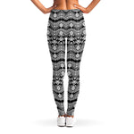 Black And White Ethnic Boho Print Women's Leggings