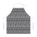 Black And White Ethnic Pattern Print Adjustable Apron