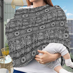 Black And White Ethnic Pattern Print Baby Seat Cover