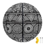 Black And White Ethnic Pattern Print Basketball
