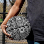 Black And White Ethnic Pattern Print Basketball