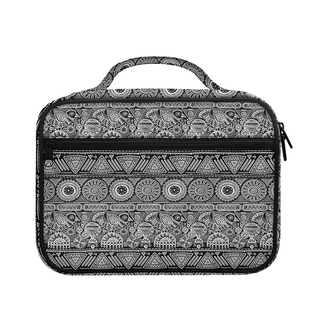 Black And White Ethnic Pattern Print Briefcase Bible Bag