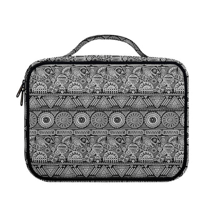 Black And White Ethnic Pattern Print Briefcase Bible Bag