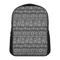 Black And White Ethnic Pattern Print Casual Backpack