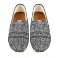 Black And White Ethnic Pattern Print Casual Shoes