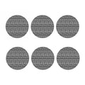 Black And White Ethnic Pattern Print Coaster Set