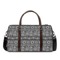 Black And White Ethnic Pattern Print Duffel Bag