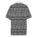 Black And White Ethnic Pattern Print Hawaiian Shirt