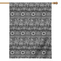 Black And White Ethnic Pattern Print House Flag