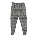 Black And White Ethnic Pattern Print Jogger Pants