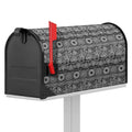 Black And White Ethnic Pattern Print Mailbox Cover