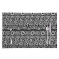 Black And White Ethnic Pattern Print Placemat