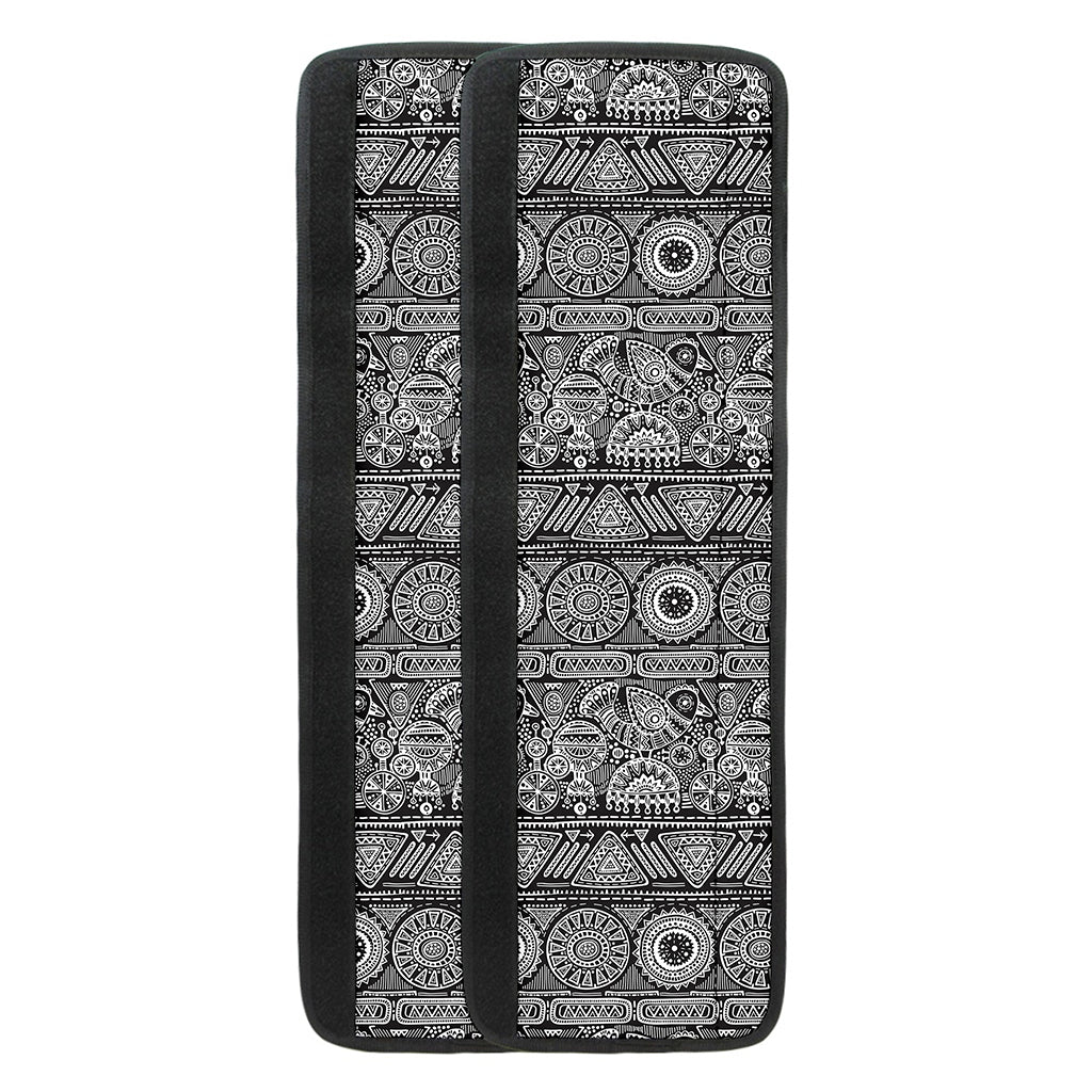 Black And White Ethnic Pattern Print Refrigerator Handle Covers