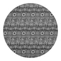 Black And White Ethnic Pattern Print Round Blanket