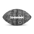 Black And White Ethnic Pattern Print Rugby Ball