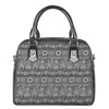 Black And White Ethnic Pattern Print Shoulder Handbag