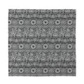 Black And White Ethnic Pattern Print Silk Bandana