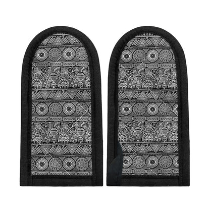 Black And White Ethnic Pattern Print Skillet Handle Cover