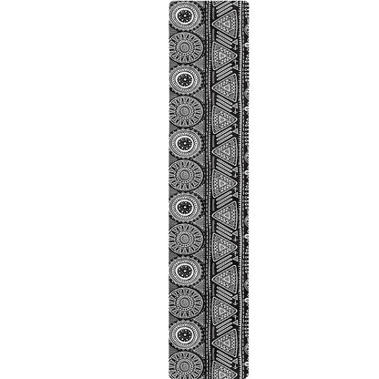 Black And White Ethnic Pattern Print Table Runner