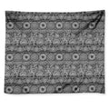 Black And White Ethnic Pattern Print Tapestry