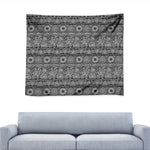Black And White Ethnic Pattern Print Tapestry