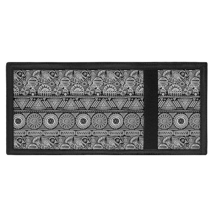 Black And White Ethnic Pattern Print Trifold Wallet