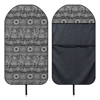 Black And White Ethnic Pattern Print Waterproof Car Seat Cover