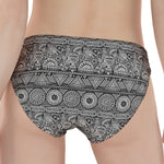 Black And White Ethnic Pattern Print Women's Panties