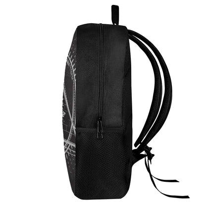 Black And White Eye of Providence Print 17 Inch Backpack