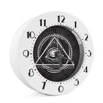Black And White Eye of Providence Print Alarm Clock