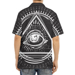 Black And White Eye of Providence Print Aloha Shirt