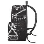 Black And White Eye of Providence Print Backpack