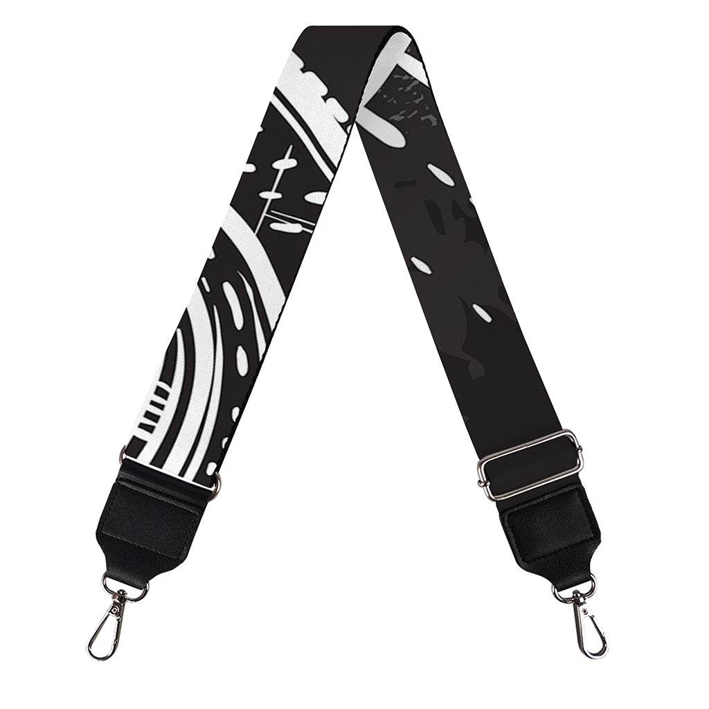Black And White Eye of Providence Print Bag Strap