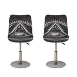 Black And White Eye of Providence Print Bar Stool Covers