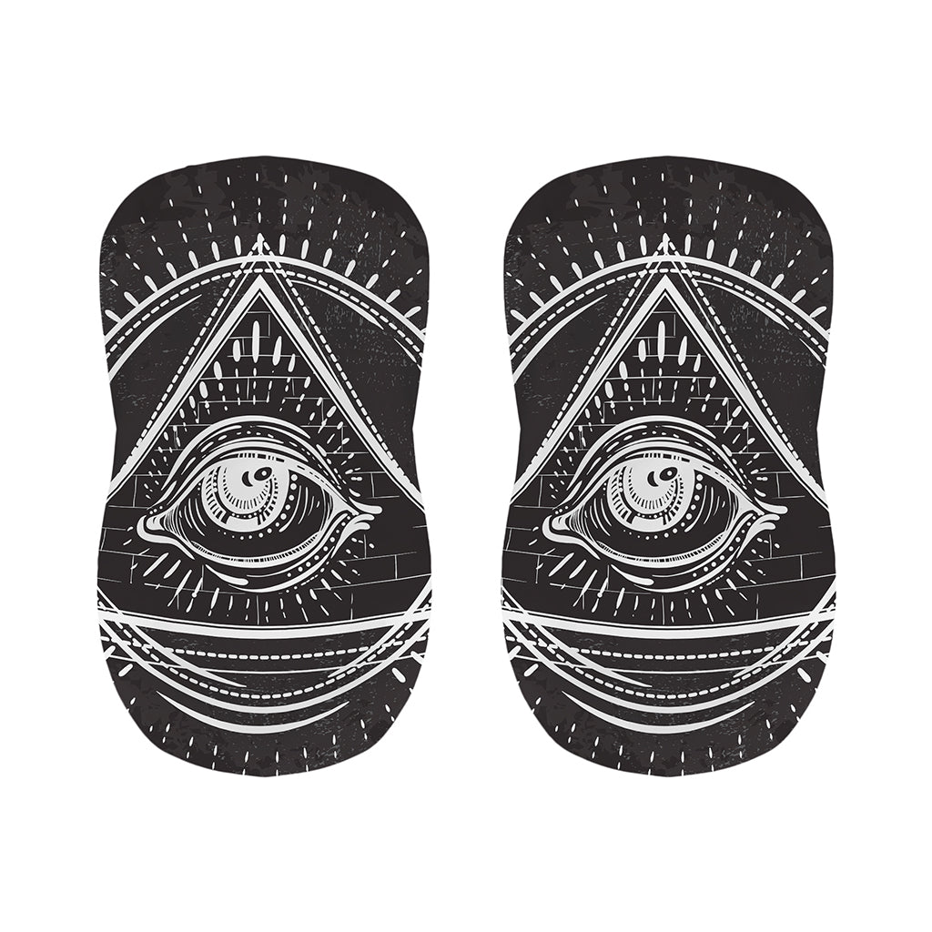 Black And White Eye of Providence Print Bar Stool Covers