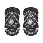 Black And White Eye of Providence Print Bar Stool Covers