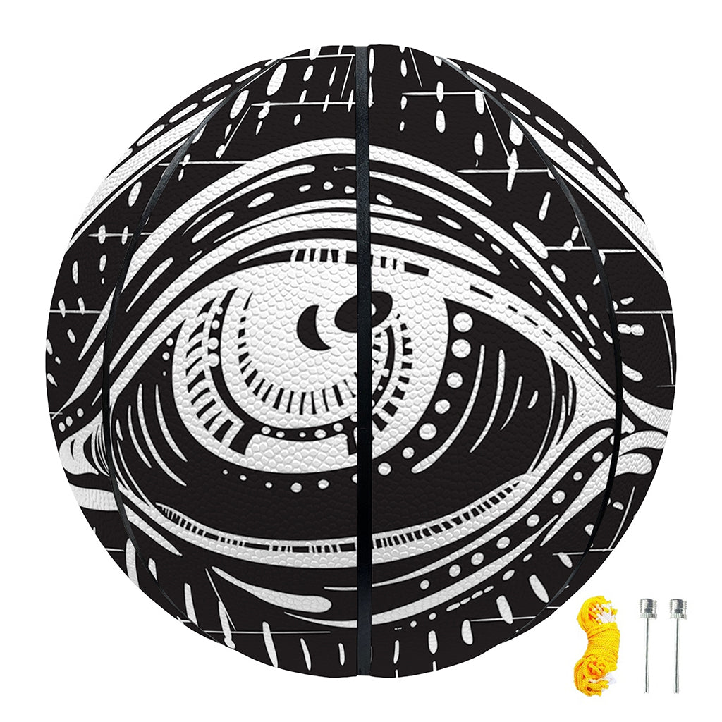 Black And White Eye of Providence Print Basketball