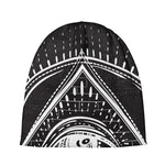 Black And White Eye of Providence Print Beanie
