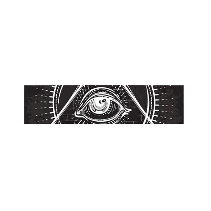 Black And White Eye of Providence Print Bed Runner