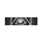 Black And White Eye of Providence Print Bed Runner