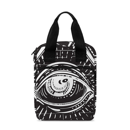 Black And White Eye of Providence Print Bible Tote Bag