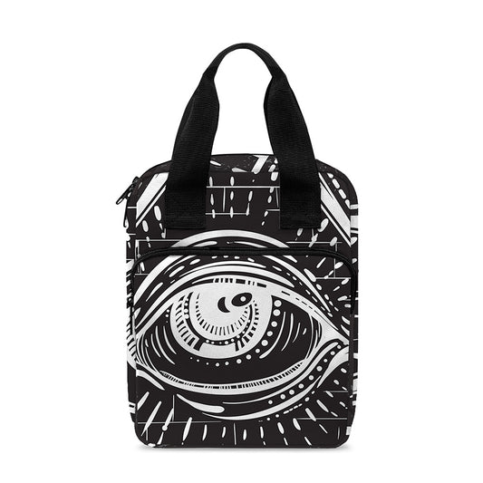Black And White Eye of Providence Print Bible Tote Bag