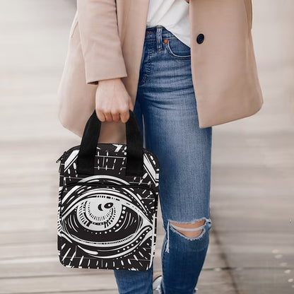 Black And White Eye of Providence Print Bible Tote Bag