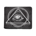 Black And White Eye of Providence Print Bifold Wallet