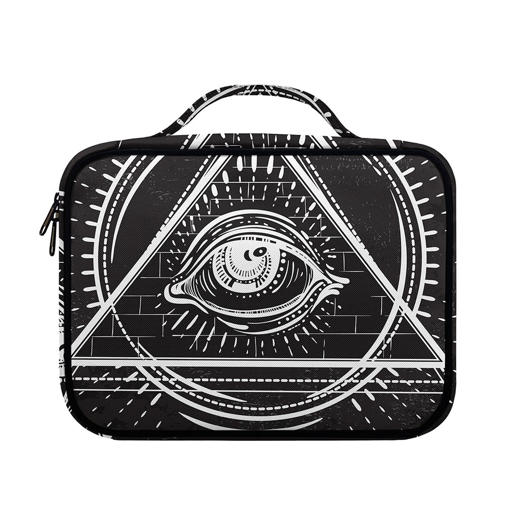 Black And White Eye of Providence Print Briefcase Bible Bag