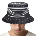 Black And White Eye of Providence Print Bucket Hat