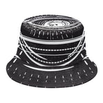 Black And White Eye of Providence Print Bucket Hat